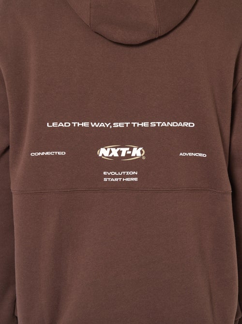 Felpa con cappuccio e scritta davanti e dietro - Kiabi