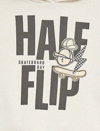 Felpa con cappuccio e stampa in rilievo