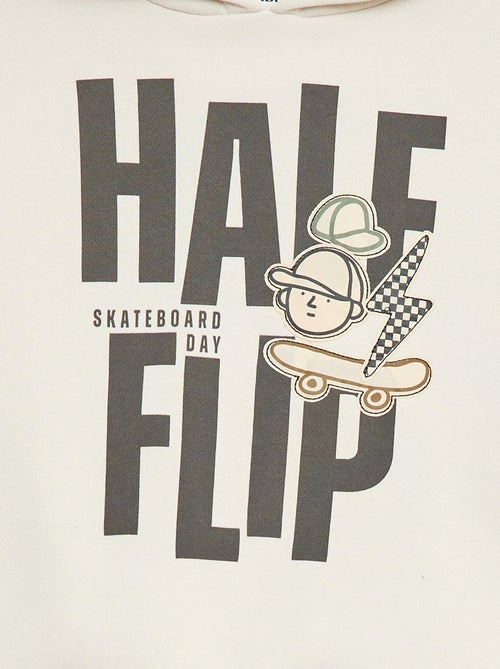 Felpa con cappuccio e stampa in rilievo - Kiabi