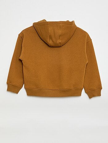 Felpa con cappuccio e stampa in rilievo