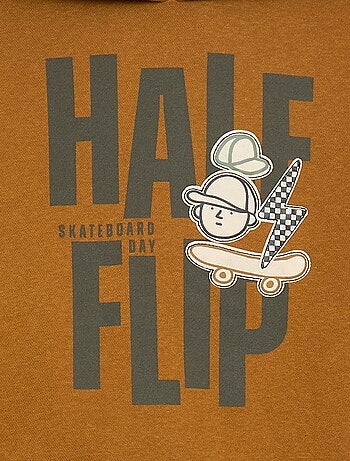 Felpa con cappuccio e stampa in rilievo