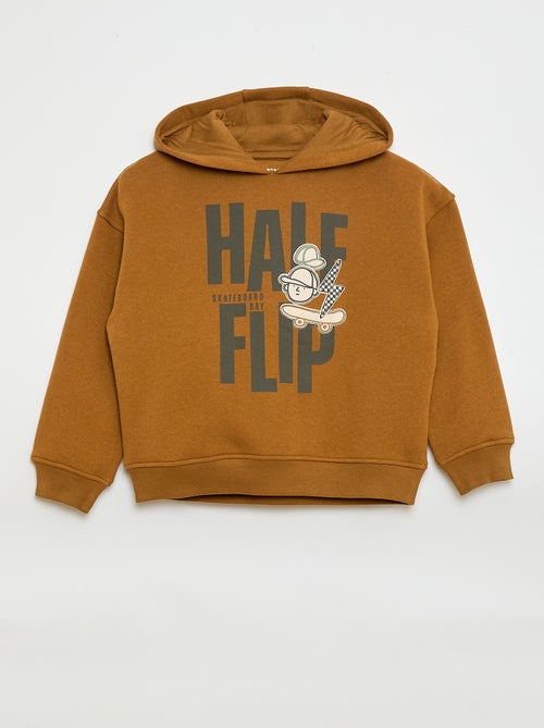 Felpa con cappuccio e stampa in rilievo - Kiabi