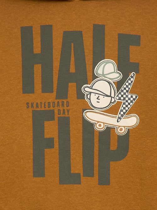 Felpa con cappuccio e stampa in rilievo - Kiabi