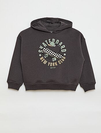 Felpa con cappuccio e stampa in rilievo