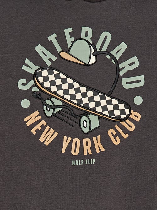 Felpa con cappuccio e stampa in rilievo - Kiabi