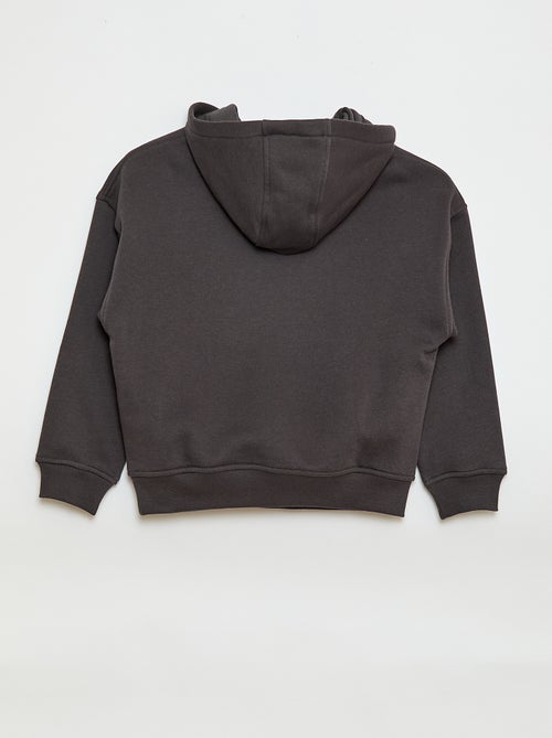 Felpa con cappuccio e stampa in rilievo - Kiabi