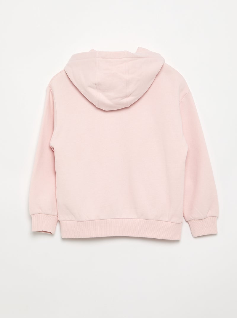 Felpa con cappuccio e tasca a canguro Rosa - Kiabi