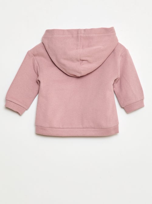 Felpa con cappuccio e tasca a marsupio con volant - Kiabi