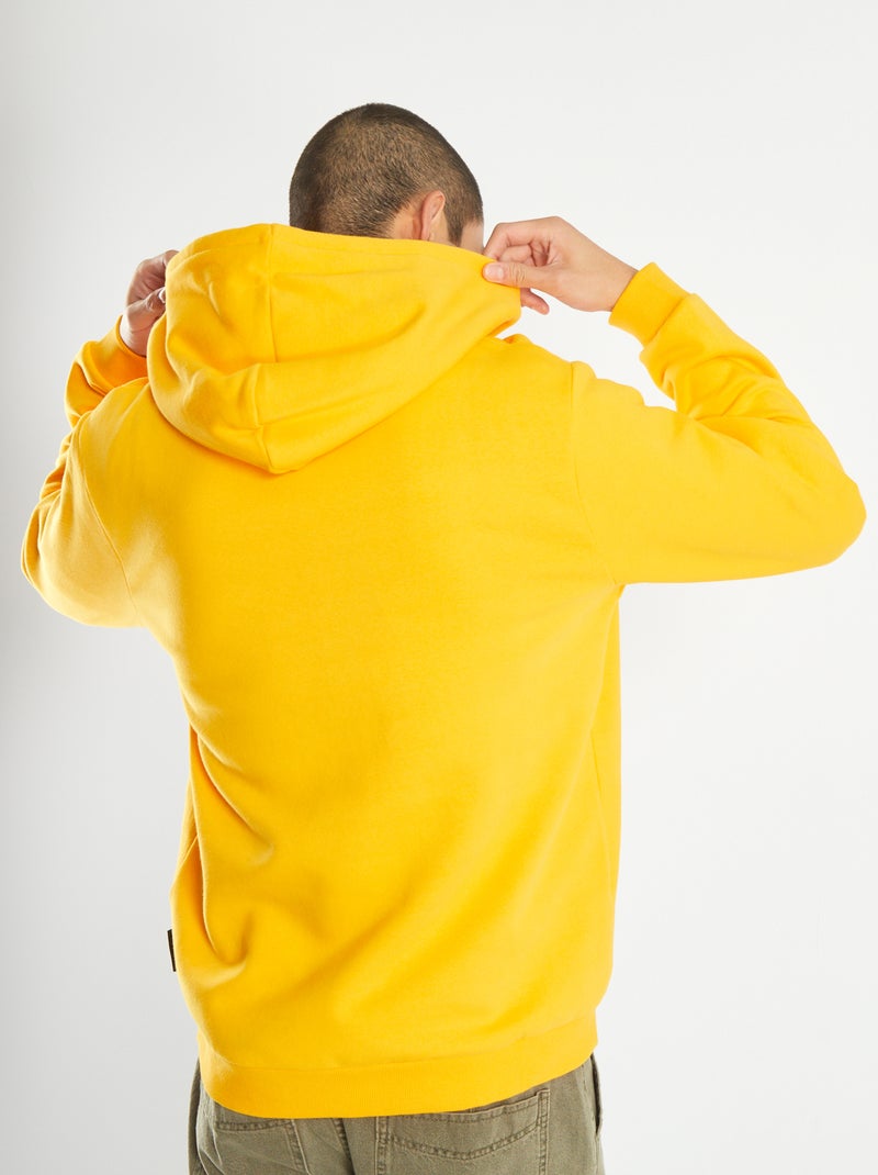 Felpa con cappuccio e tasca a marsupio GIALLO - Kiabi