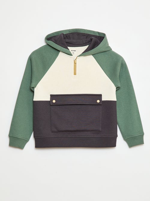 Felpa con cappuccio e tasca con patta - So Easy - Kiabi