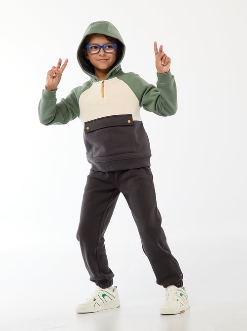 Felpa con cappuccio e tasca con patta - So Easy - Kiabi