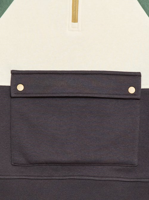 Felpa con cappuccio e tasca con patta - So Easy - Kiabi