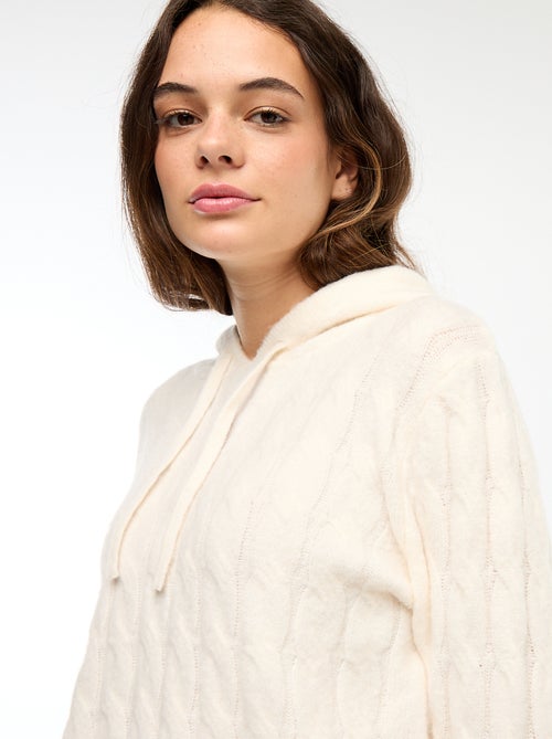 Felpa con cappuccio e trecce - Kiabi