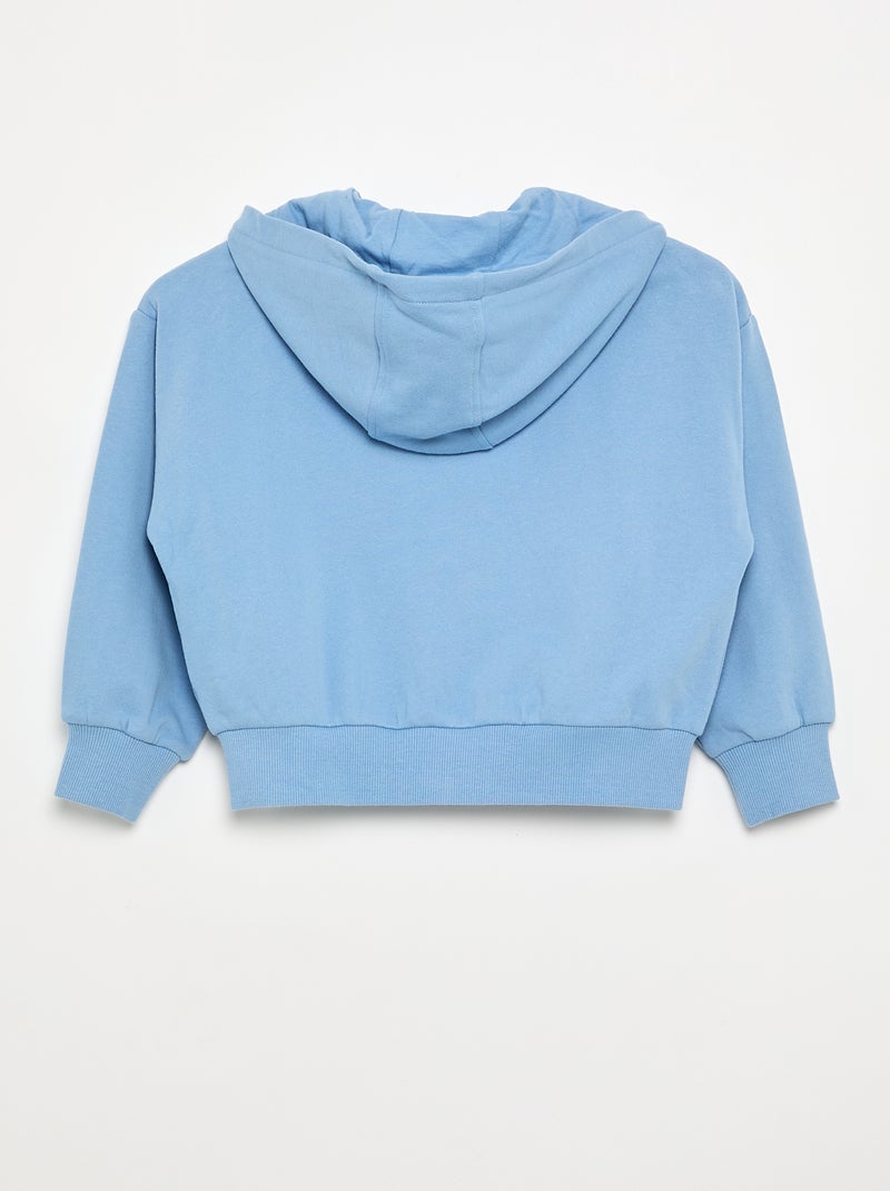 Felpa con cappuccio e zip Blu - Kiabi