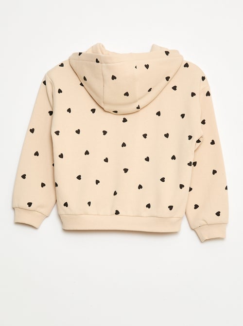 Felpa con cappuccio e zip con stampa all over - Kiabi Felpa con cappuccio e zip con stampa all over - Kiabi