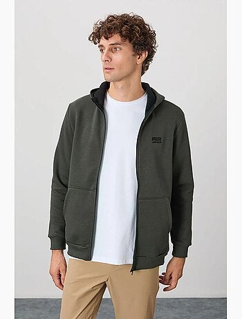 Felpa con cappuccio e zip da uomo tommy