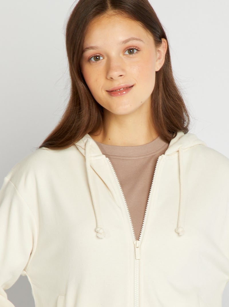 Felpa con cappuccio e zip GRIGIO - Kiabi