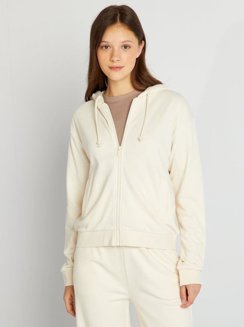 Felpa con cappuccio e zip GRIGIO - Kiabi