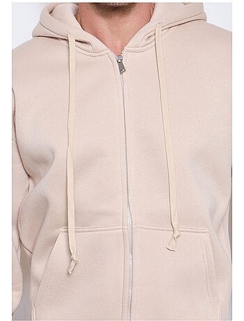 Felpa con cappuccio e zip Kebello