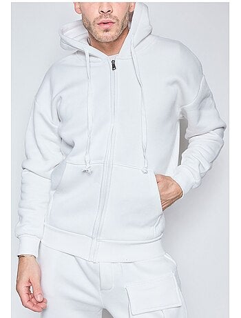 Felpa con cappuccio e zip Kebello