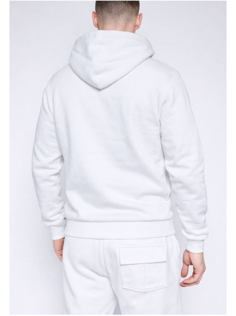 Felpa con cappuccio e zip Kebello Bianco - Kiabi