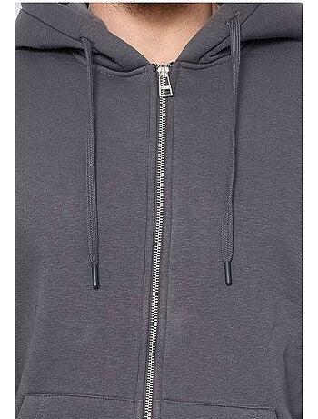Felpa con cappuccio e zip Kebello