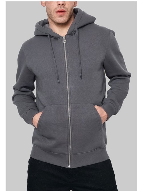 Felpa con cappuccio e zip Kebello - Kiabi