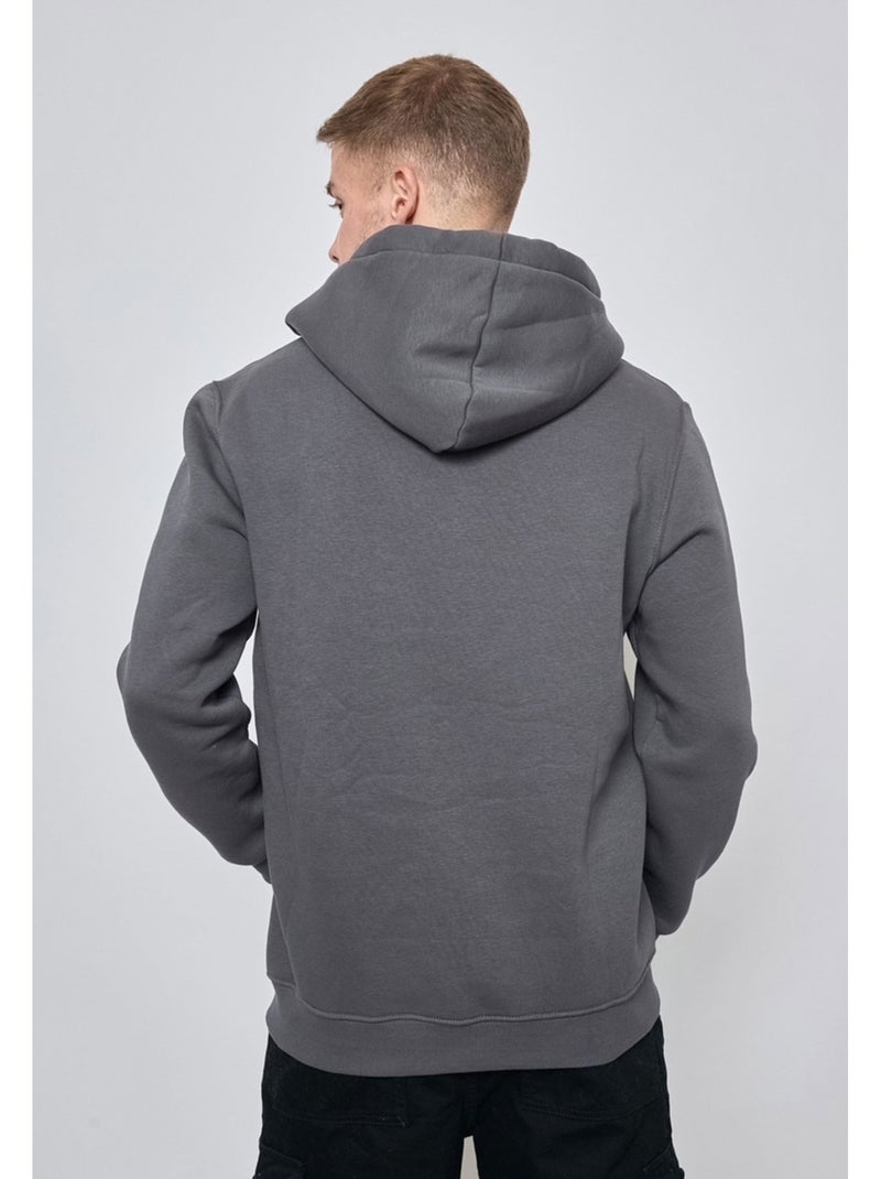 Felpa con cappuccio e zip Kebello Grigio antracite - Kiabi