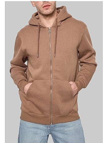 Felpa con cappuccio e zip Kebello