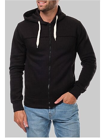 Felpa con cappuccio e zip Kebello