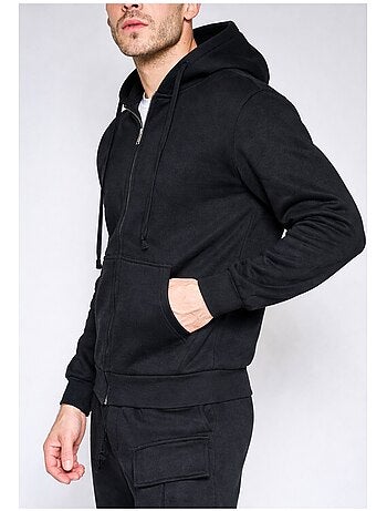 Felpa con cappuccio e zip Kebello