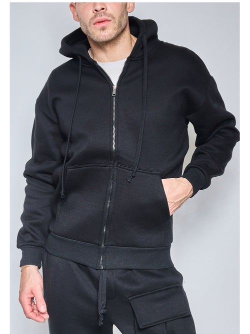 Felpa con cappuccio e zip Kebello - Kiabi