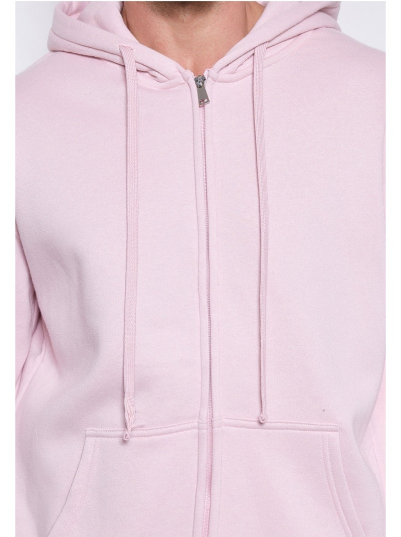 Felpa con cappuccio e zip Kebello Rosa - Kiabi