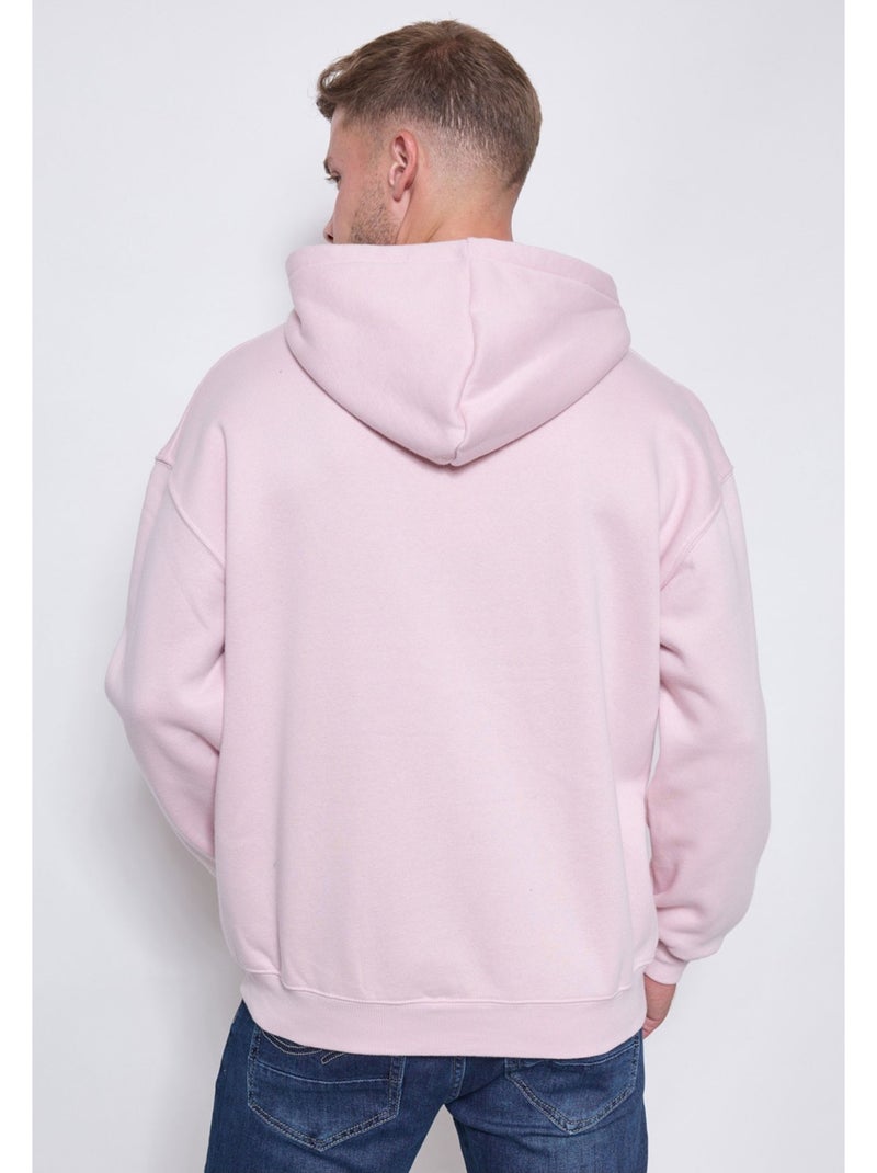 Felpa con cappuccio e zip Kebello Rosa - Kiabi