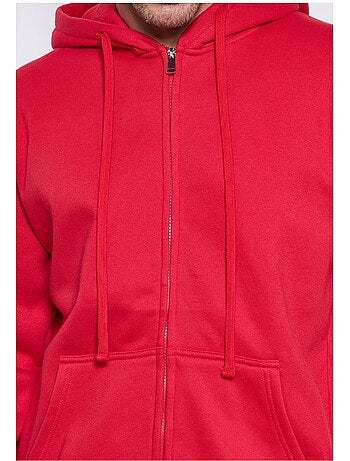 Felpa con cappuccio e zip Kebello