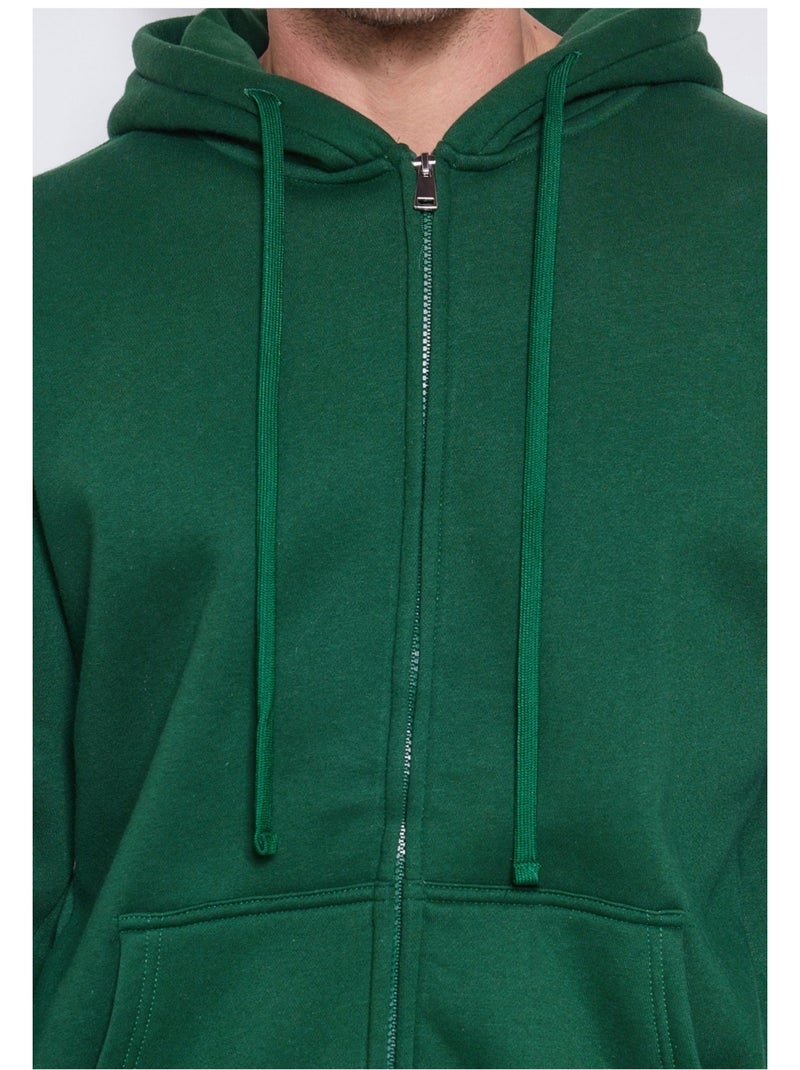 Felpa con cappuccio e zip Kebello Verde - Kiabi