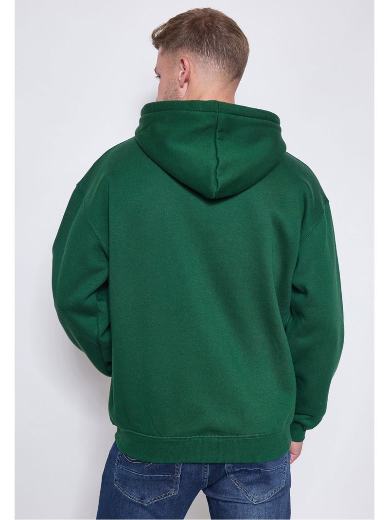 Felpa con cappuccio e zip Kebello Verde - Kiabi
