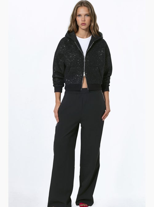 Felpa con cappuccio e zip scintillante hiccup - Kiabi Felpa con cappuccio e zip scintillante hiccup - Kiabi
