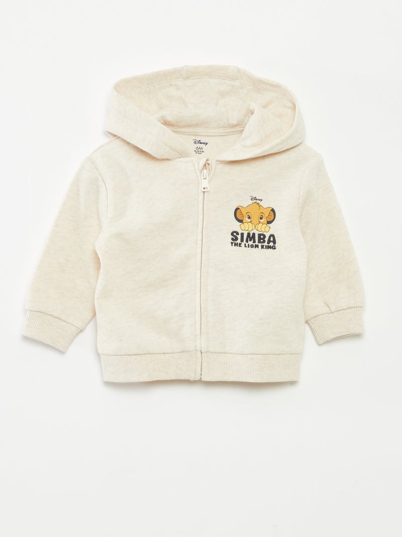 Felpa con cappuccio e zip 'Simba' Beige - Kiabi