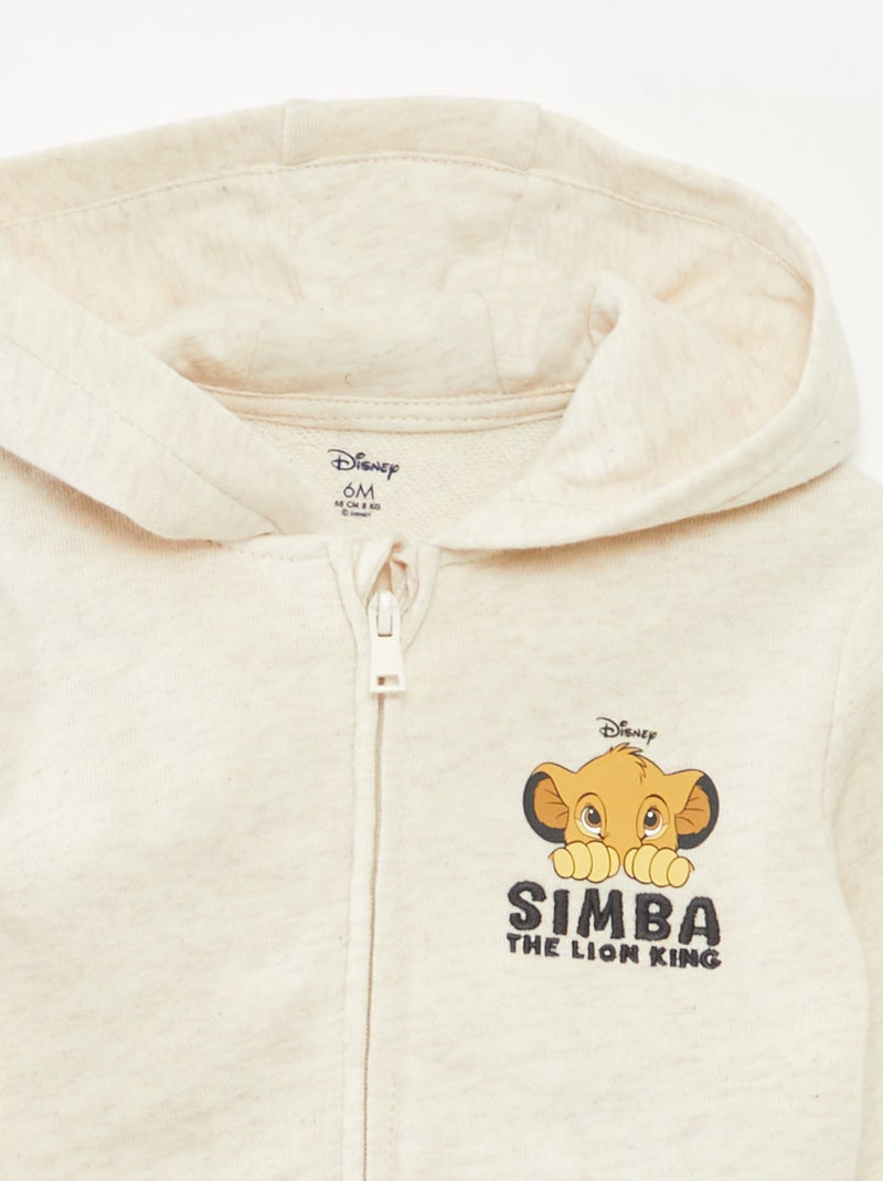 Felpa con cappuccio e zip 'Simba' Beige - Kiabi