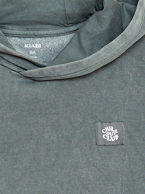 Felpa con cappuccio effetto délavé - Kiabi