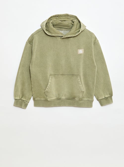 Felpa con cappuccio effetto délavé - Kiabi