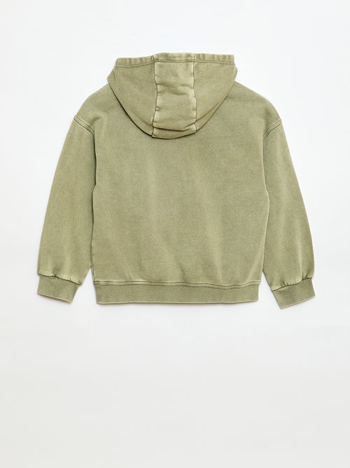 Felpa con cappuccio effetto délavé - Kiabi