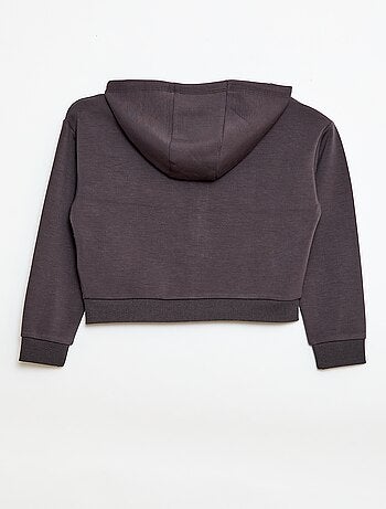 Felpa con cappuccio effetto morbido