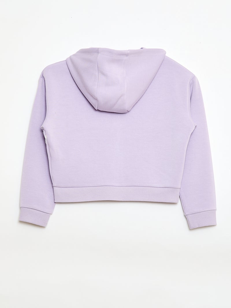 Felpa con cappuccio effetto morbido Rosa - Kiabi