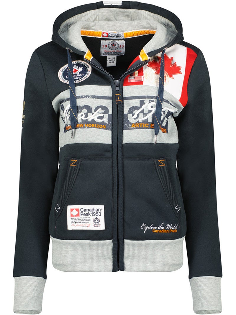 Felpa con cappuccio face – canadian peak Blu marino - Kiabi
