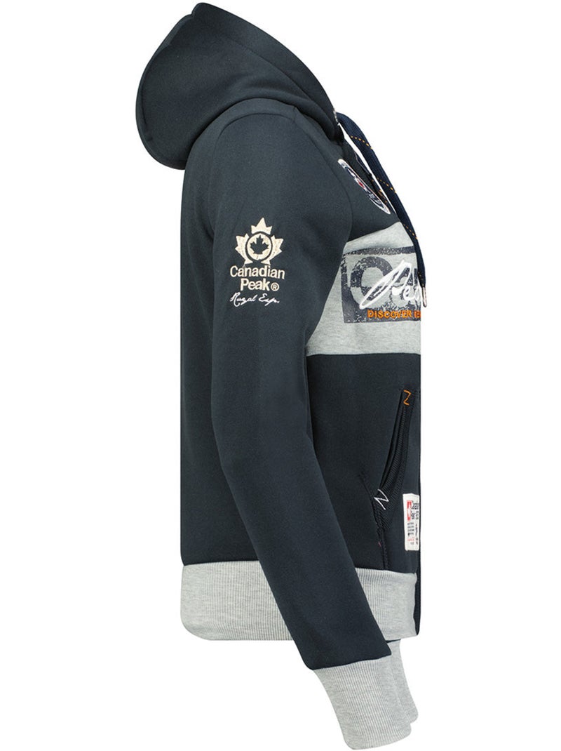 Felpa con cappuccio face – canadian peak Blu marino - Kiabi