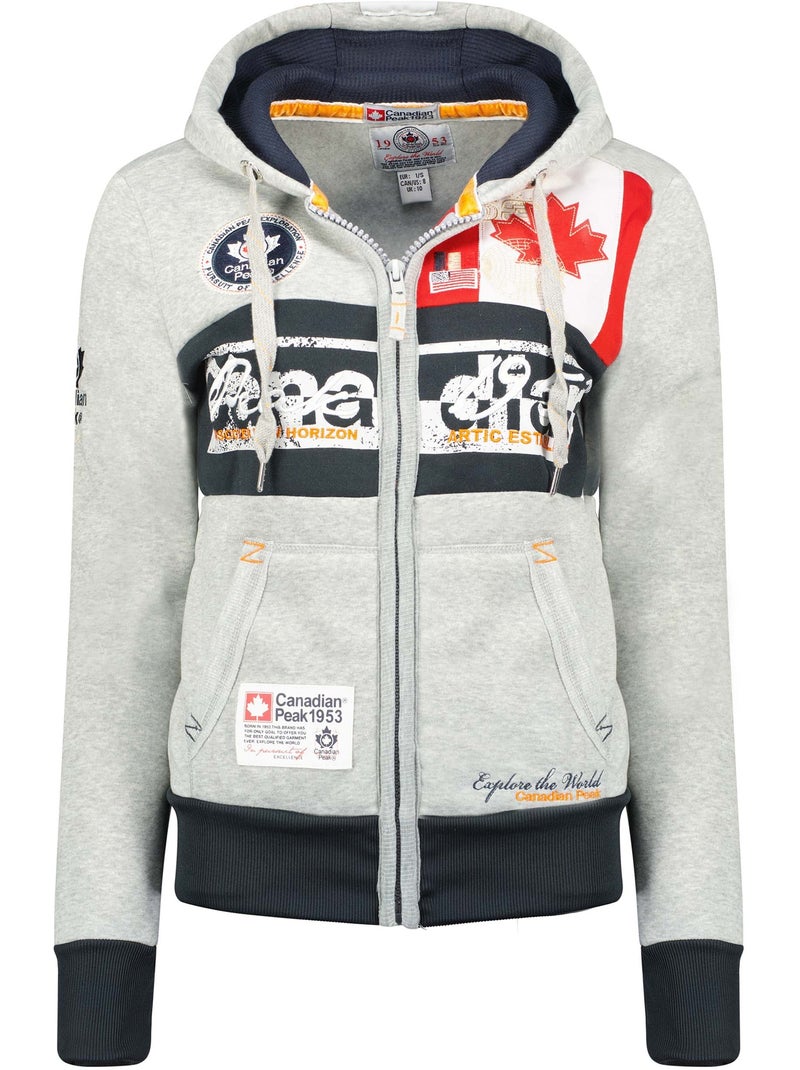 Felpa con cappuccio face – canadian peak Grigio chiaro - Kiabi
