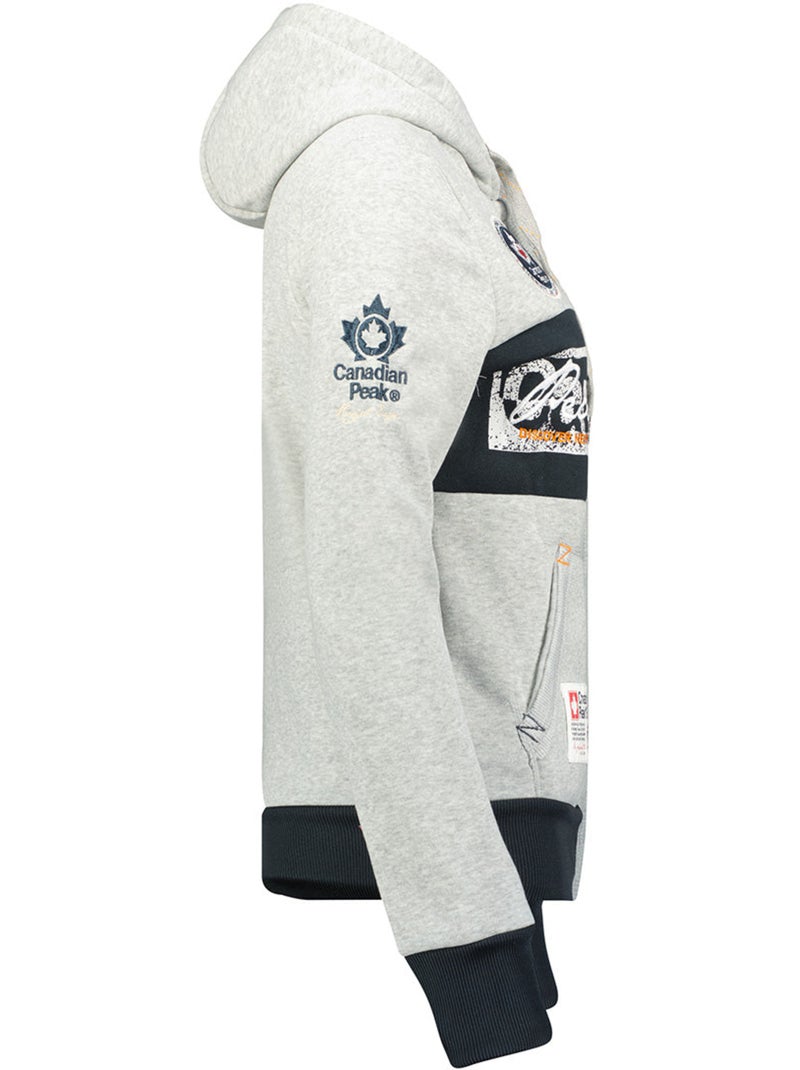 Felpa con cappuccio face – canadian peak Grigio chiaro - Kiabi