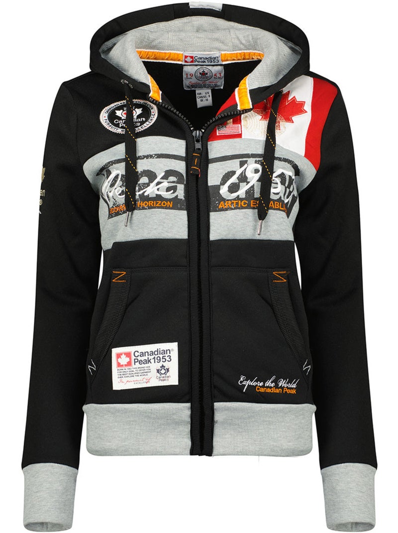Felpa con cappuccio face – canadian peak Nero - Kiabi